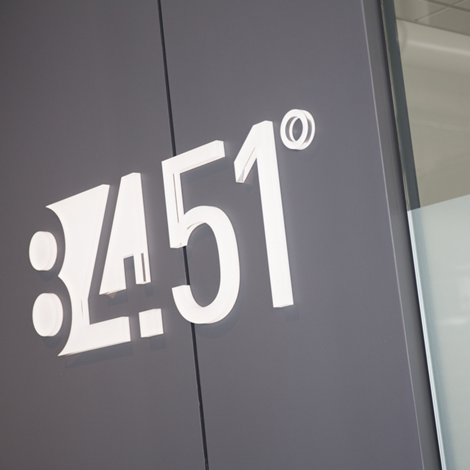 84.51° signage inside Cincinnati, Ohio office