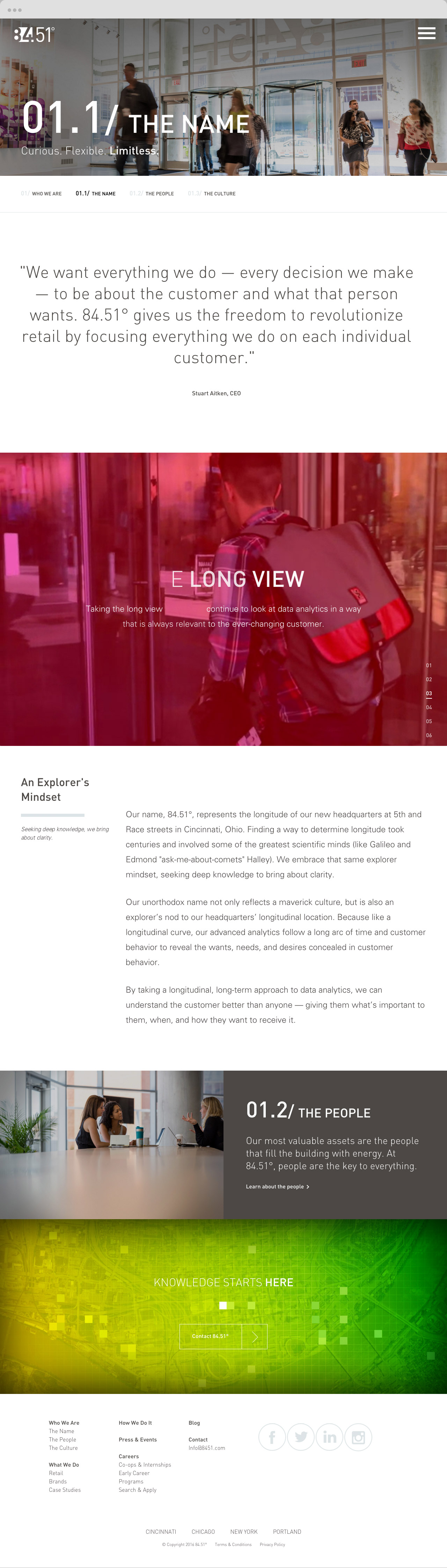 Sample page of website developed by Bluestone Creative