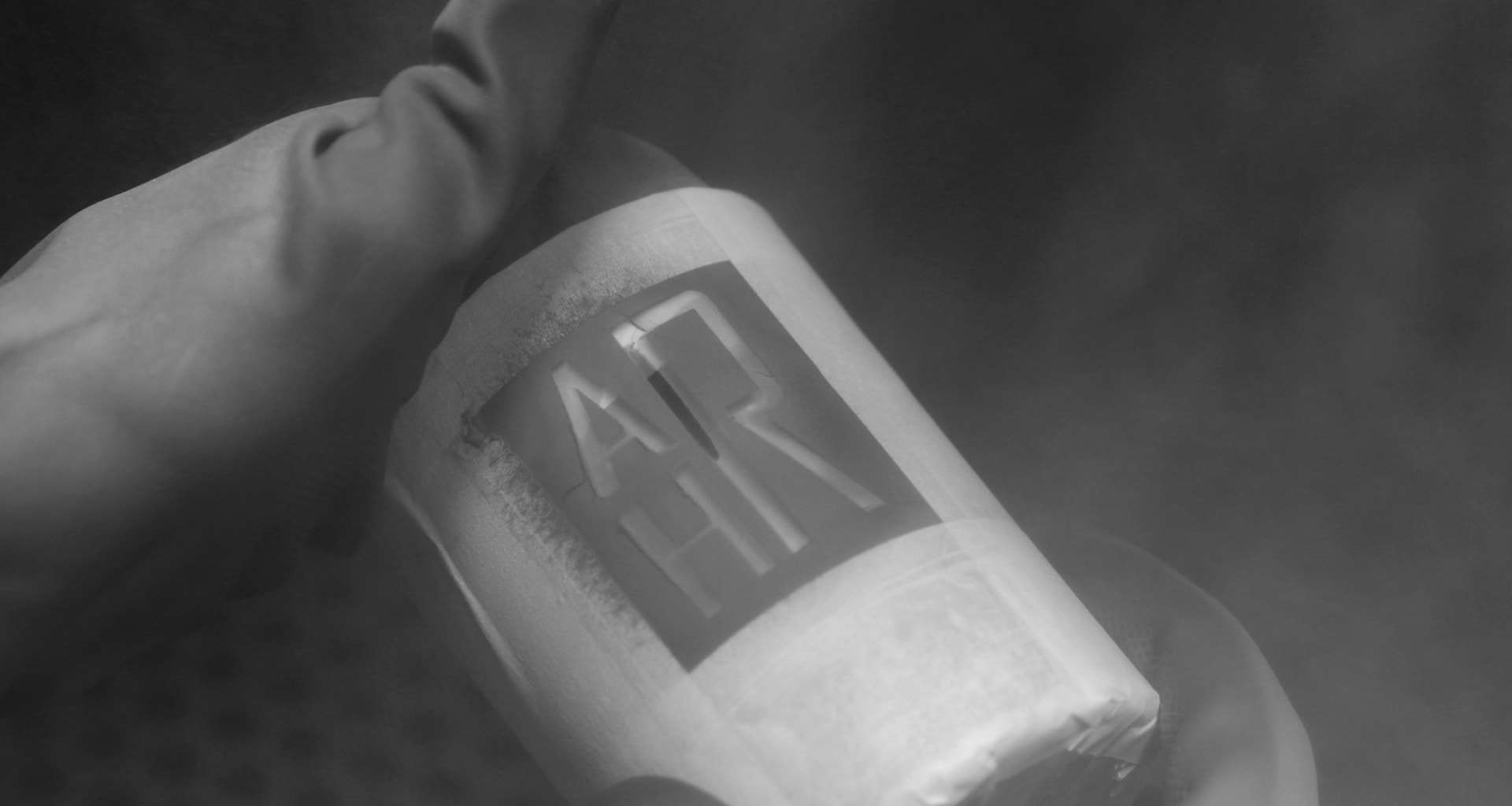 Branded glass being made