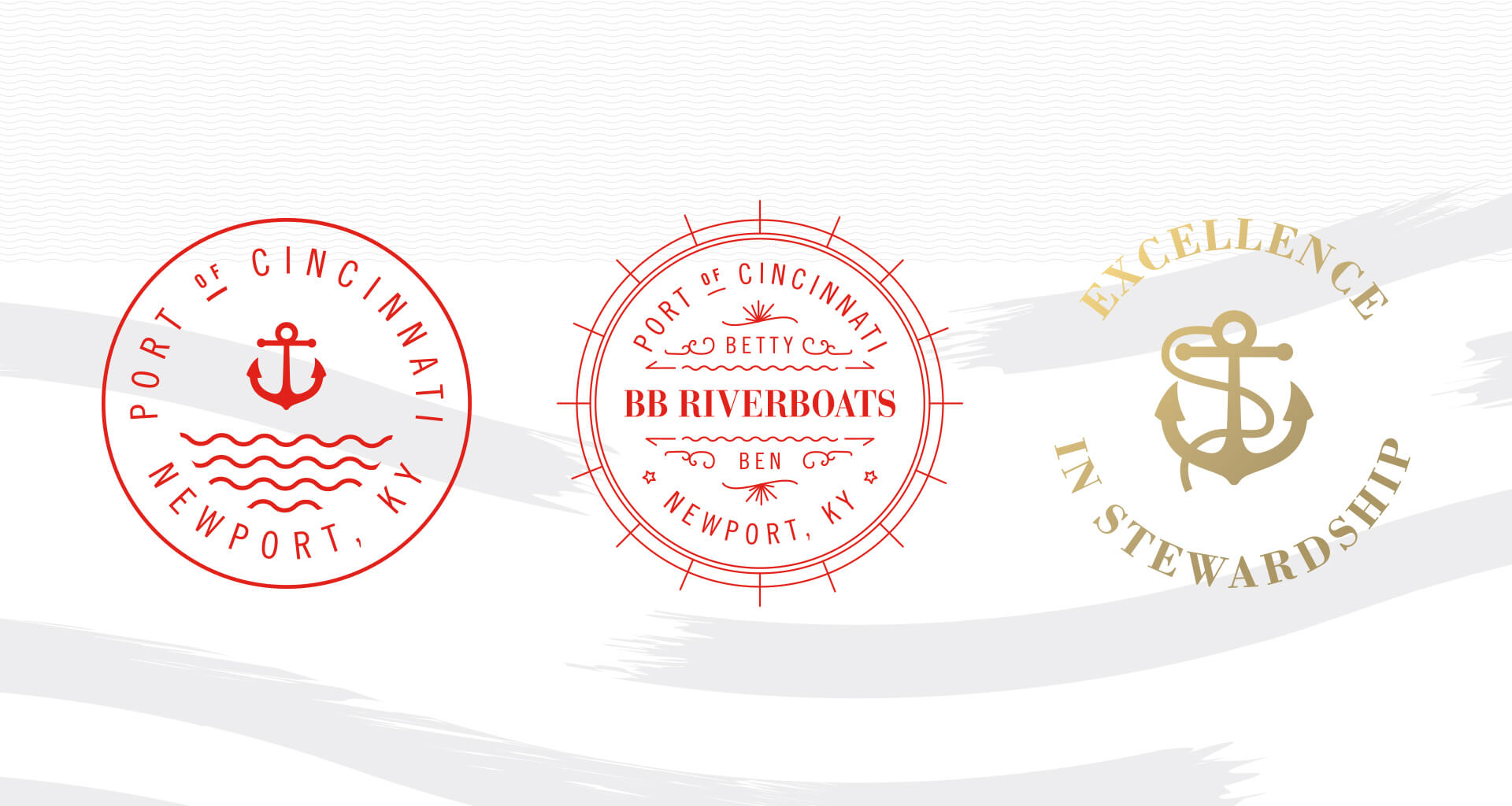 BB Riverboats concept seals designed by Bluestone Creative