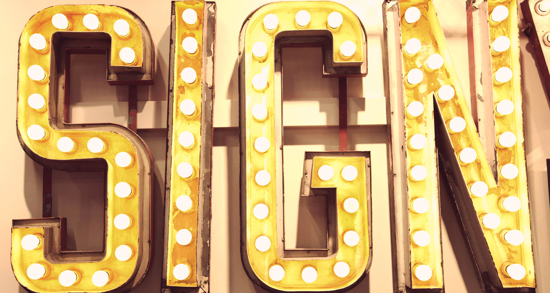 Light up SIGN on a wall