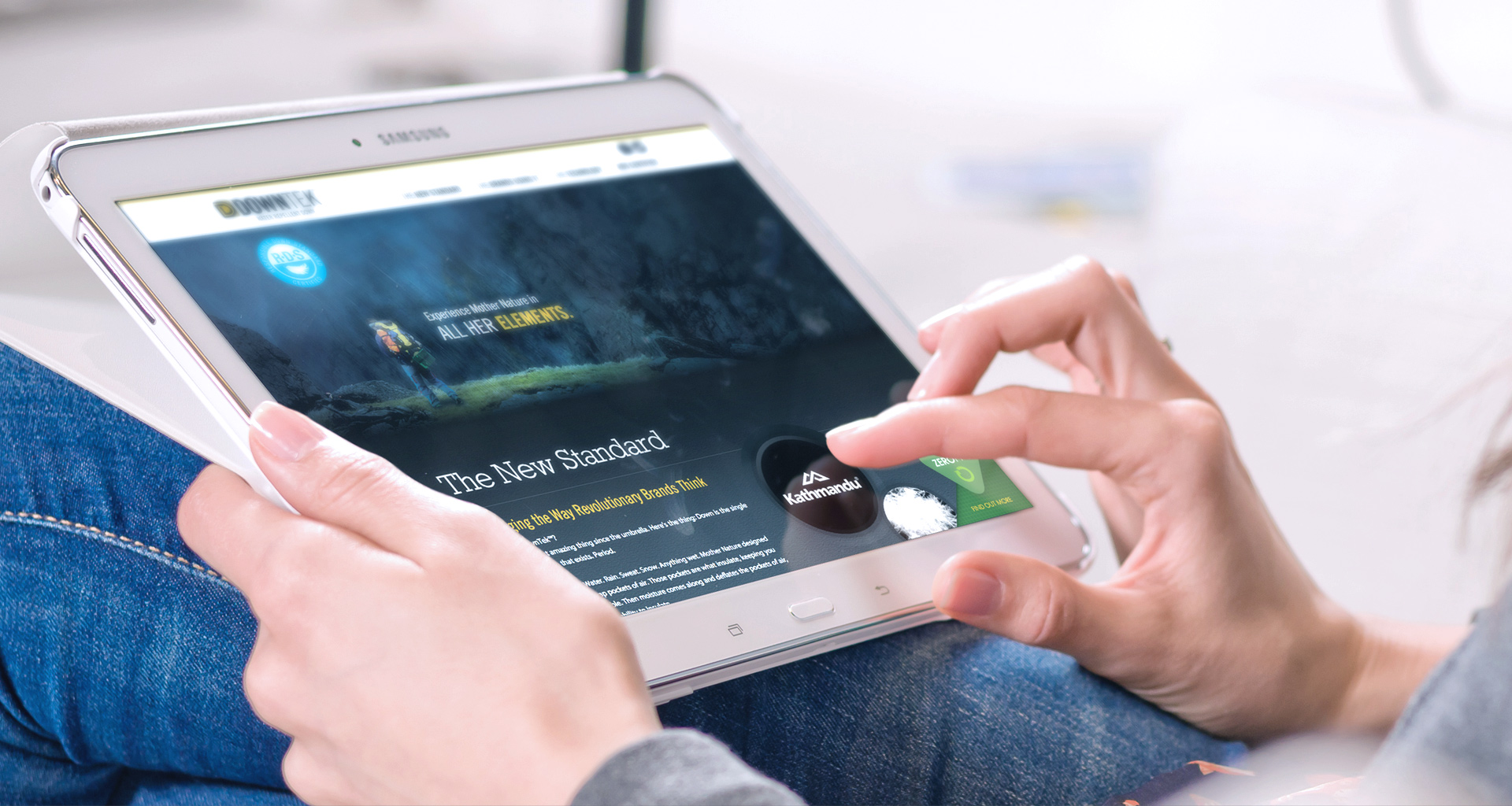 Redesigned DownTek website on a mobile device