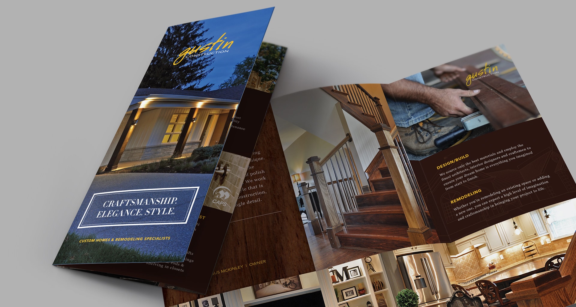 Gustin Construction pamphlet designs