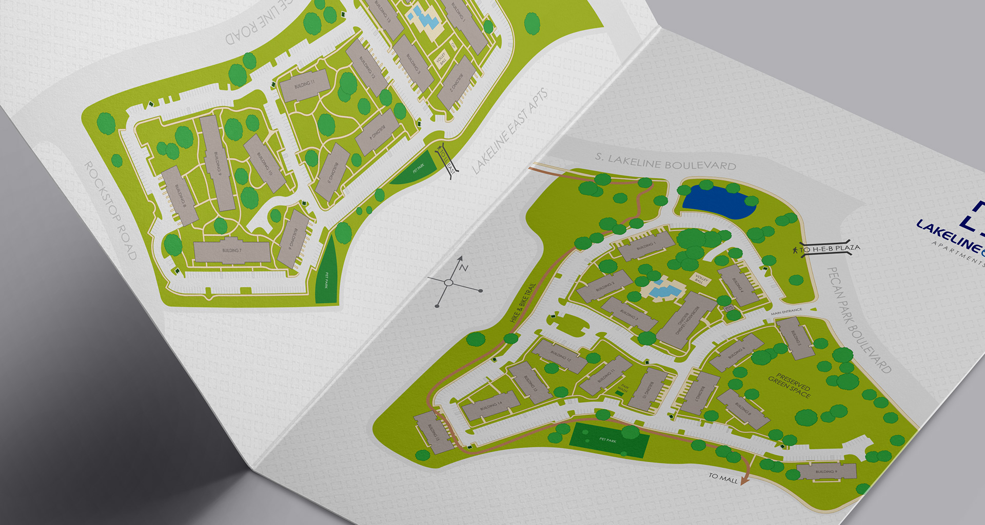 Lakeline Apartments map design