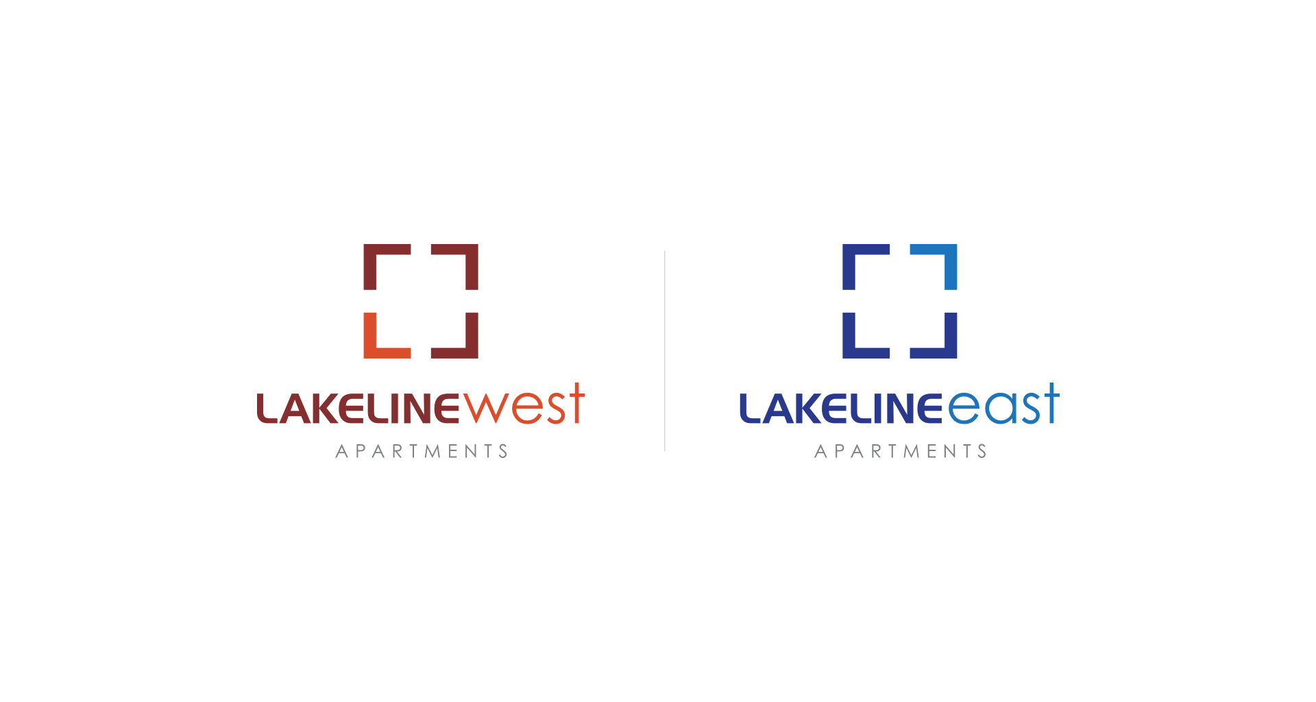 Lakeline Apartments West and East logos