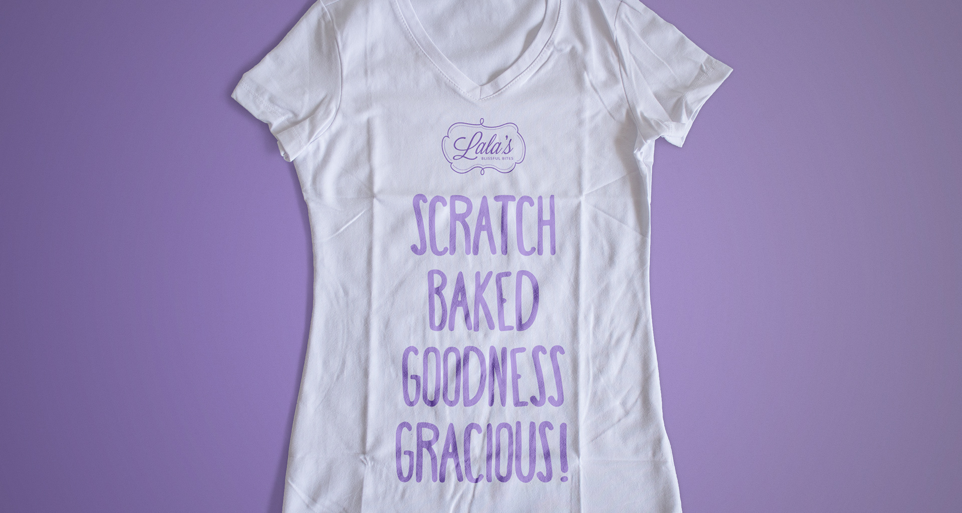 Lala's Blissful Bites t-shirt design concept