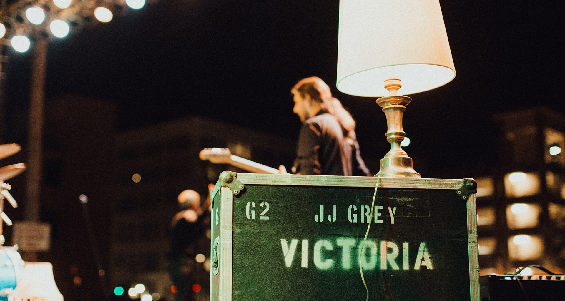 Band playing on stage in Cincinnati, Ohio