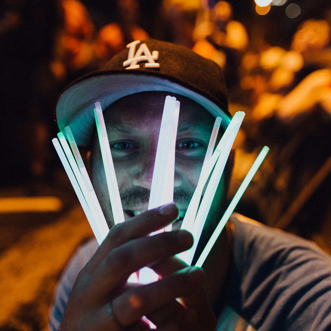 Glowsticks at the Midpoint Music Festival
