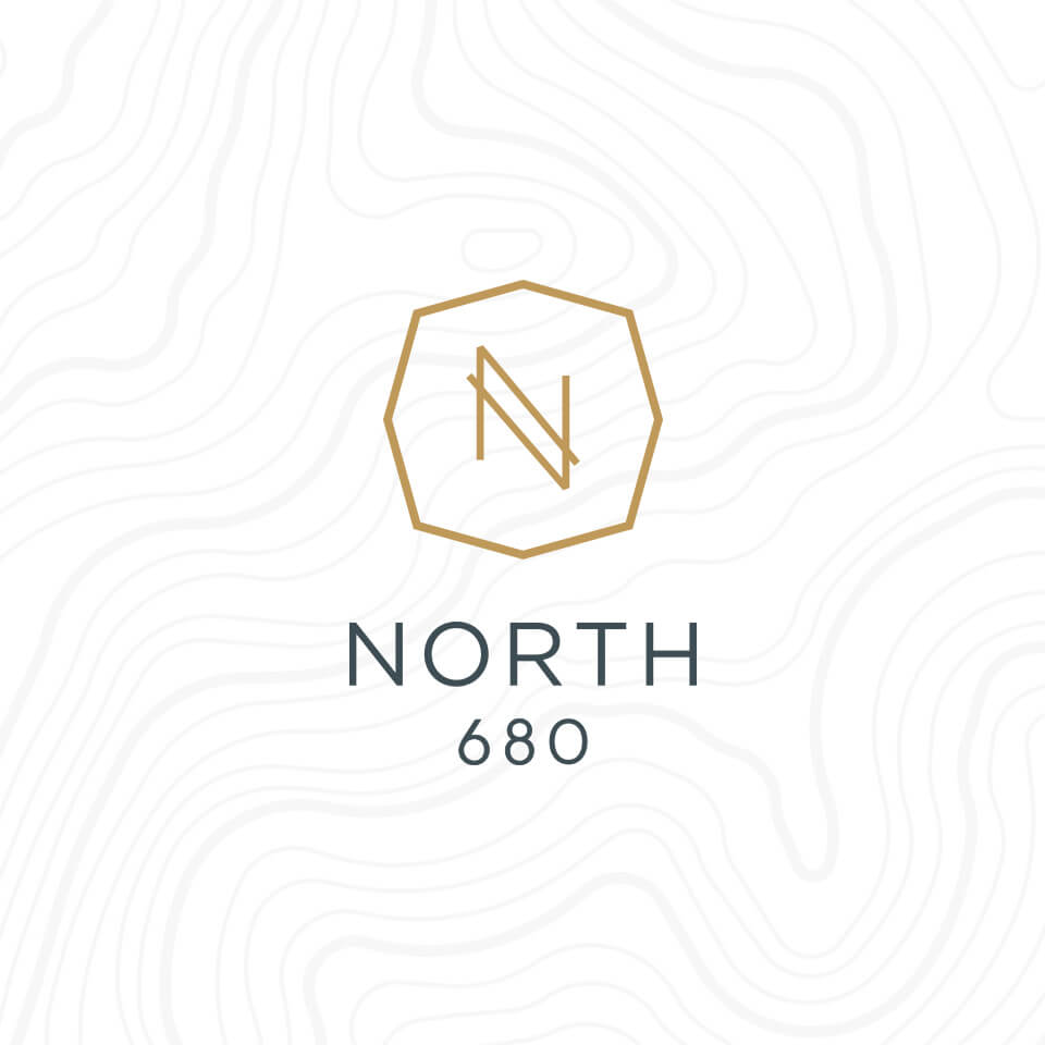 North 680 topographic logo concept