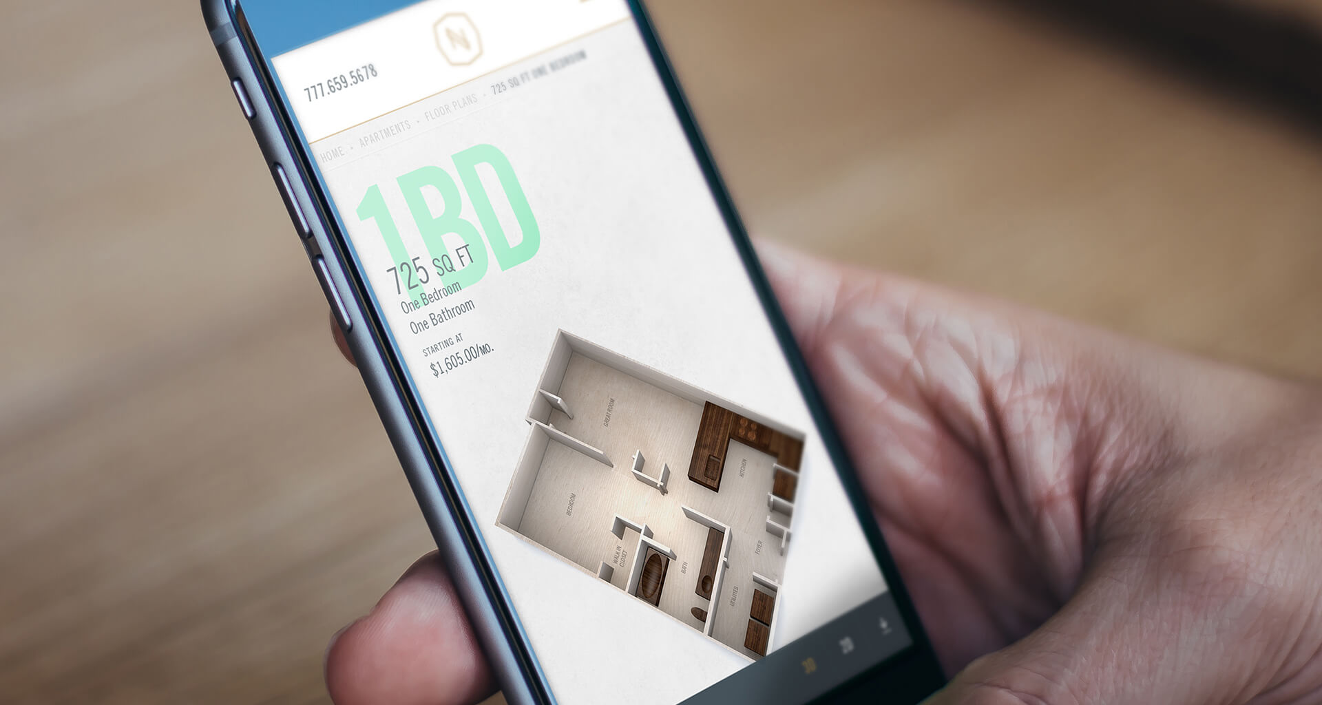 North 680 mobile site on a mobile device