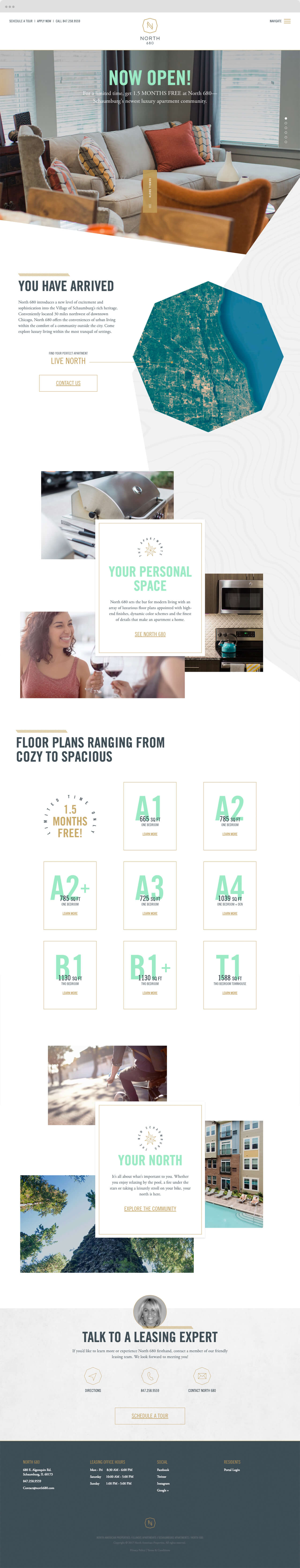 Home page of North 680 website