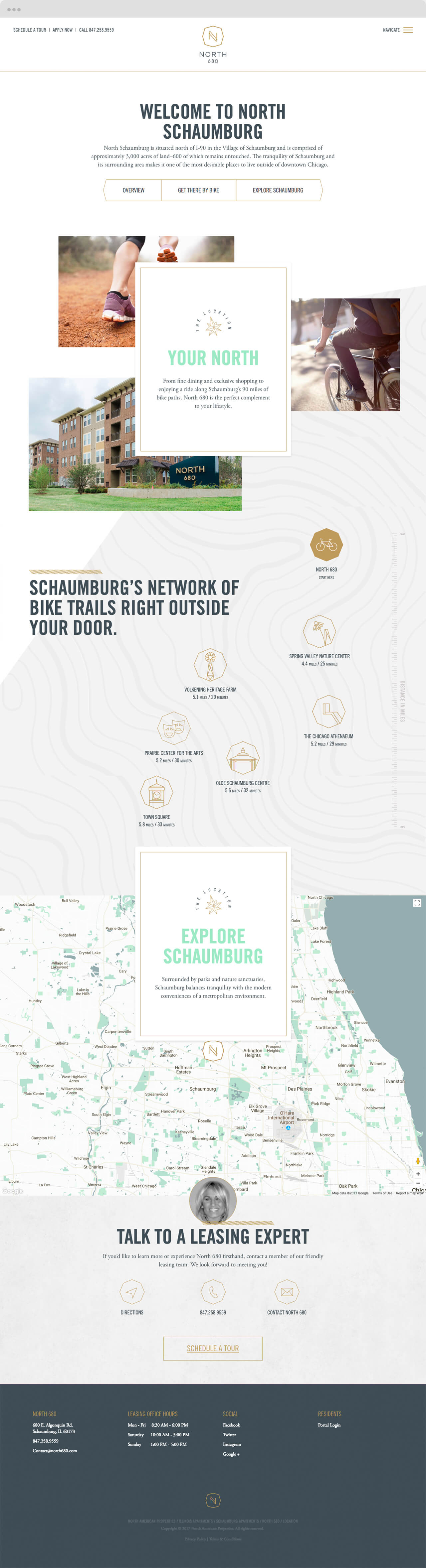 Sample web page from North 680's website