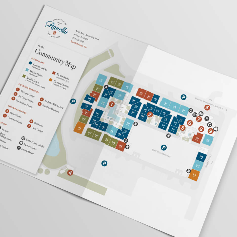 Ravello Stonebriar pamphlet created by Bluestone Creative