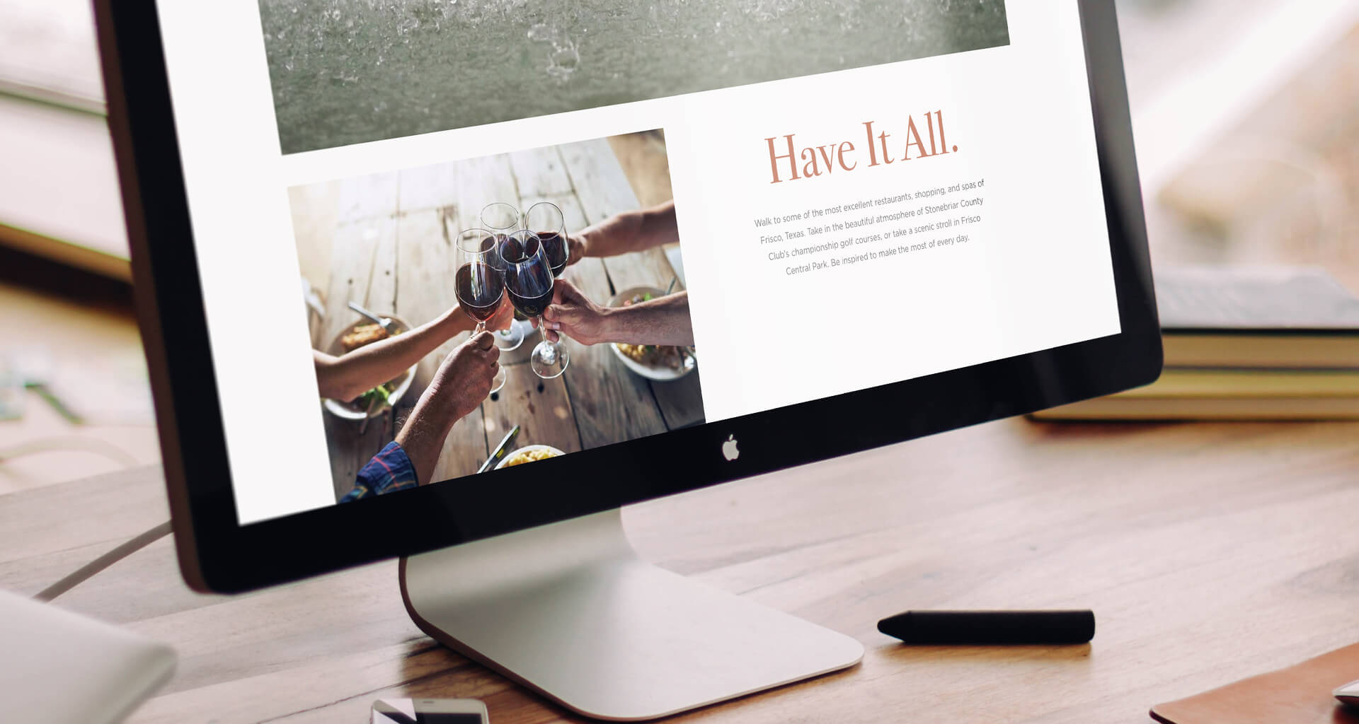 Ravello Stonebriar website design on desktop