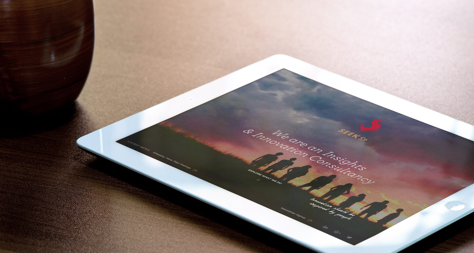 SEEK Co. website on a tablet