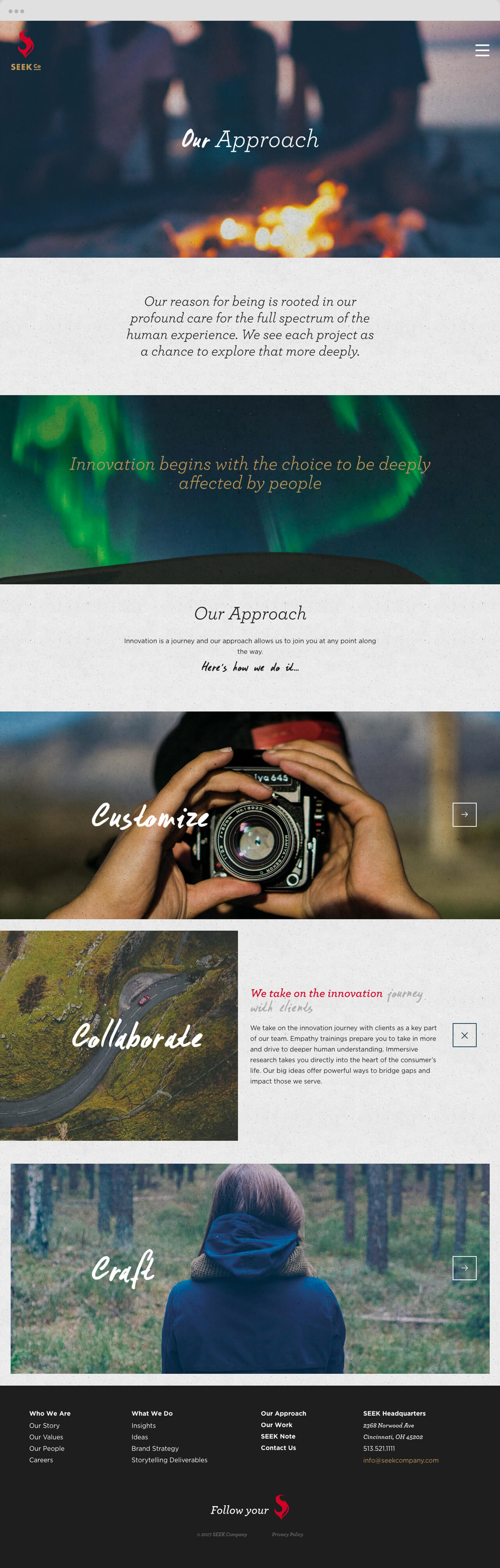 sample page from SEEK Co's website