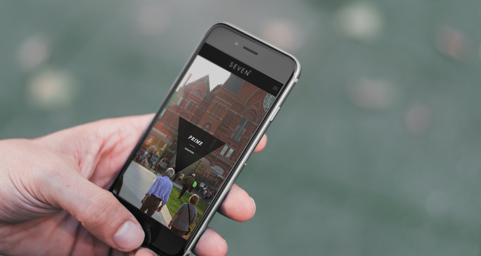 Seven at Broadway website on a mobile device