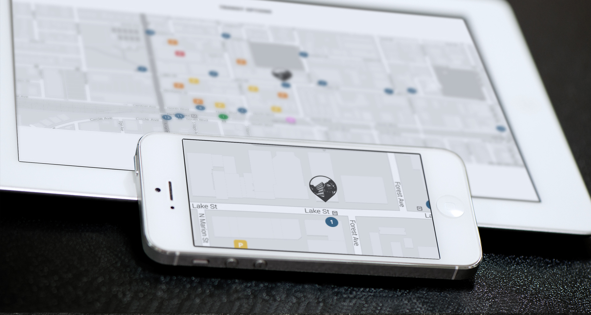 Map showing Ten10 Lake Street on mobile and tablet displays